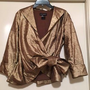 Ladies Cachet Jacket, Gold Metalic, Size 8